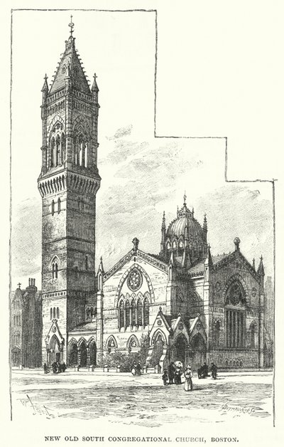 New Old South Congregational Church, Boston by William Henry James after Boot